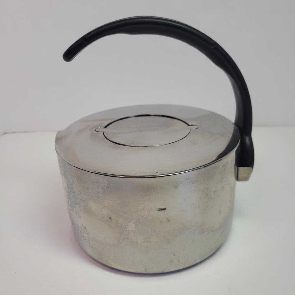Dansk Vintage Stainless Steel Tea Kettle V Lorenzo Porcelli 1986 Round Sleek